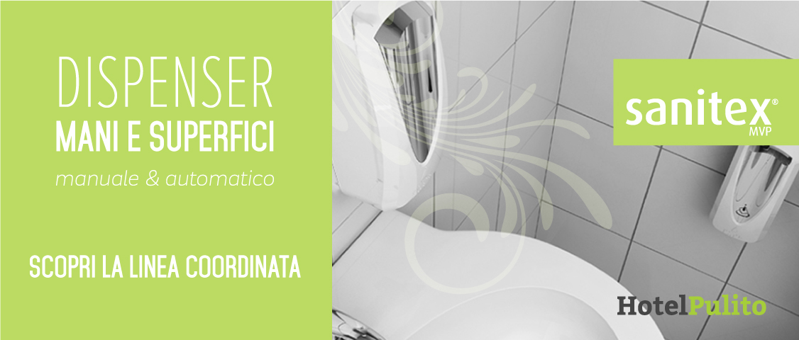 Sanitex MVP dispenser mani e superfici hotel pulito h&b care