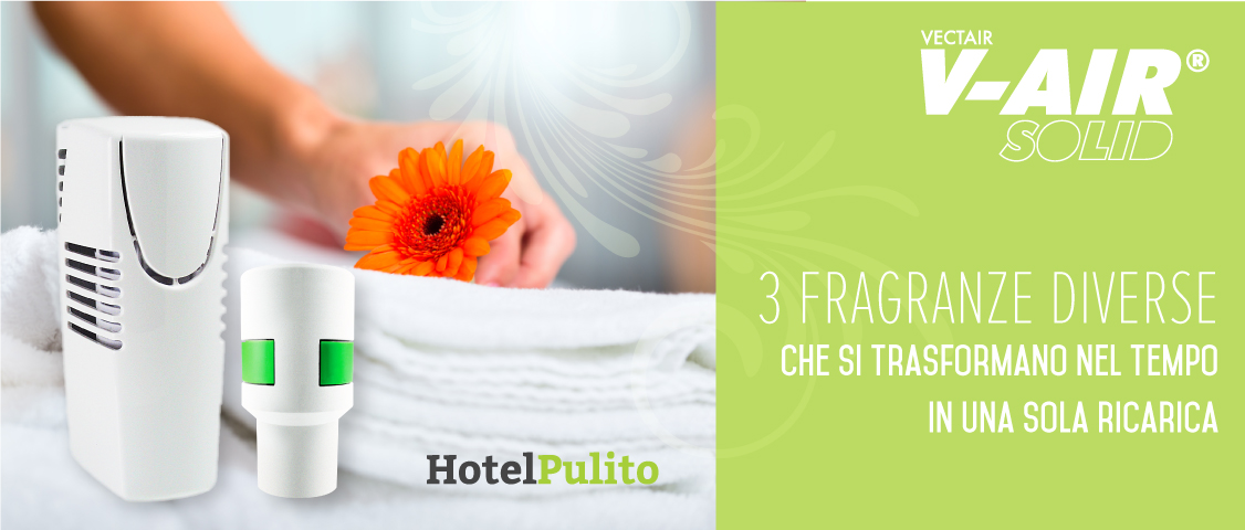 V-AIR solid dispenser fragranze multiple hotel pulito h&b care